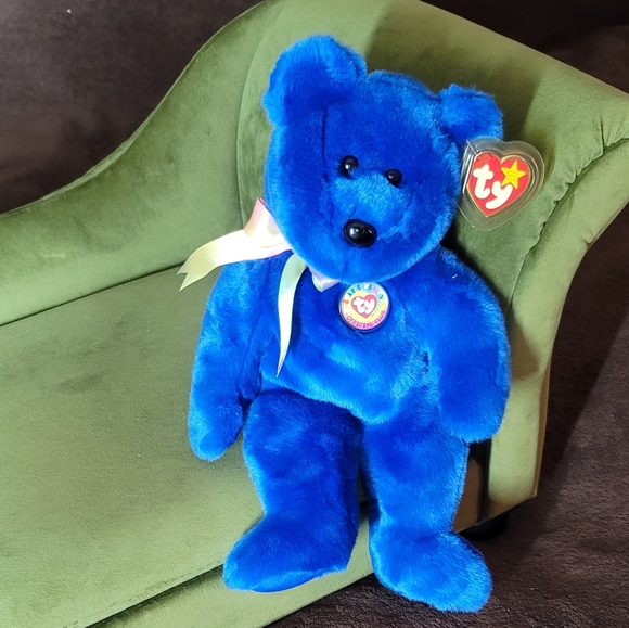 Ty Other - TY BEANIE BABY *ULTRA RARE *Vtg Collectible CLUBBY BLUE BEAR 1998 13" NWT